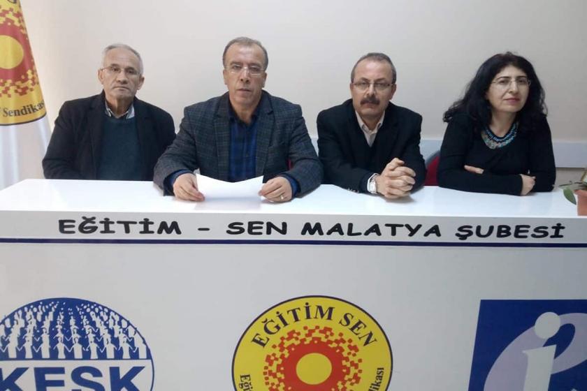 Malatya Eğitim Sen, üyelerinin gözaltına alınmasına tepki gösterdi