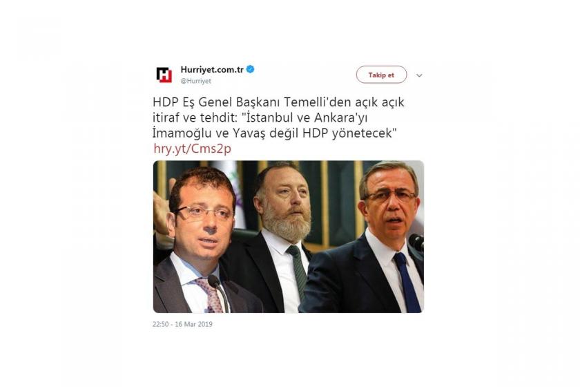 Hürriyet aynı ‘andıç’ kafasıyla devam ediyor