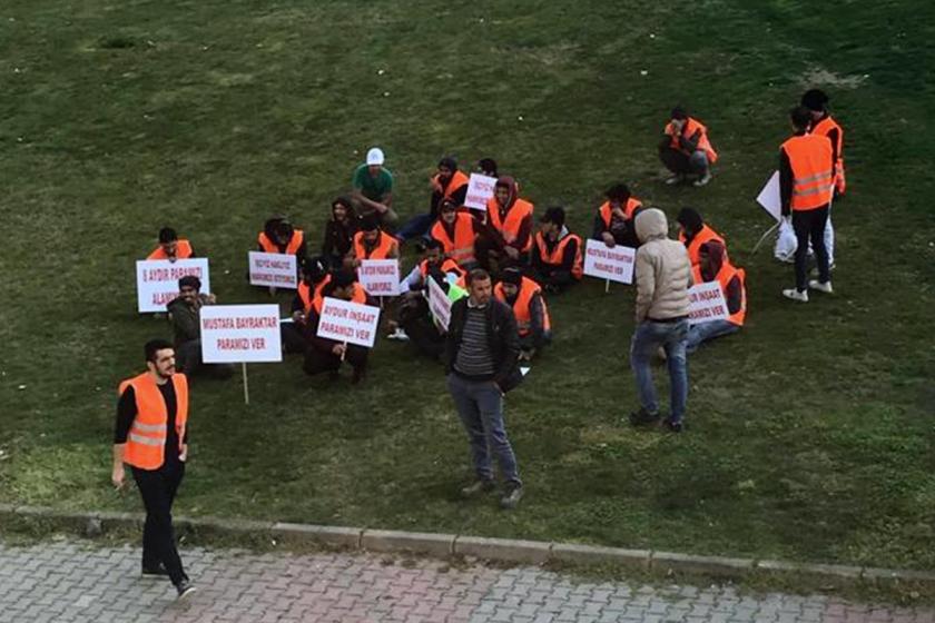 Ücretleri ödenmeyen TOKİ işçileri haklarını istiyor