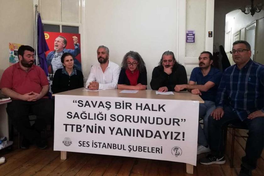 Sağlık emekçileri, barış isteyen TTB üyelerine verilen cezayı kınadı