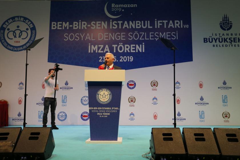 AKP’nin adayı Yıldırım'ın İBB’nin imza törenine katılmasına tepki