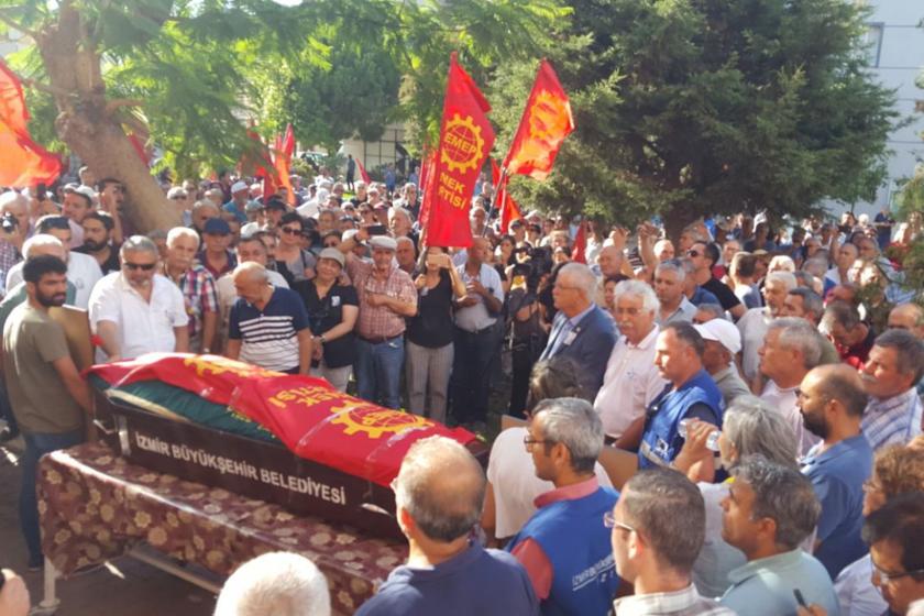 Yaşamını yitiren Eski EMEP İzmir İl Başkanı Cabbar Demirci toprağa verildi