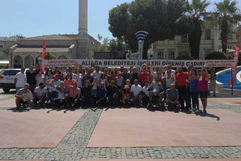 İşten çıkarılan Aliağa Belediyesi işçileri bayramı direniş çadırında karşıladı