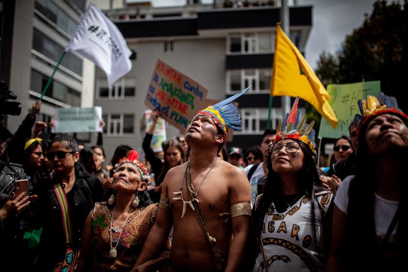 Brezilya hükümeti Amazon yangınları nedeniyle protesto edildi