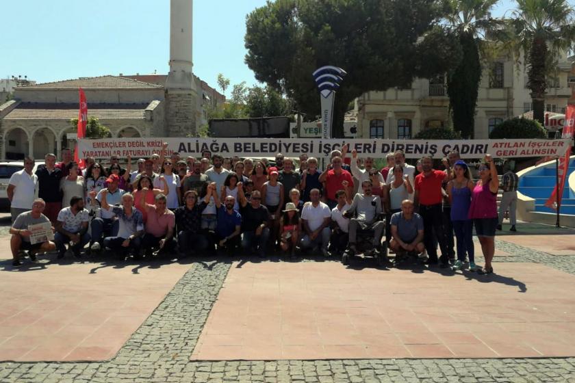 İşten çıkarılan Aliağa Belediyesi işçileri 109 gündür direnişte