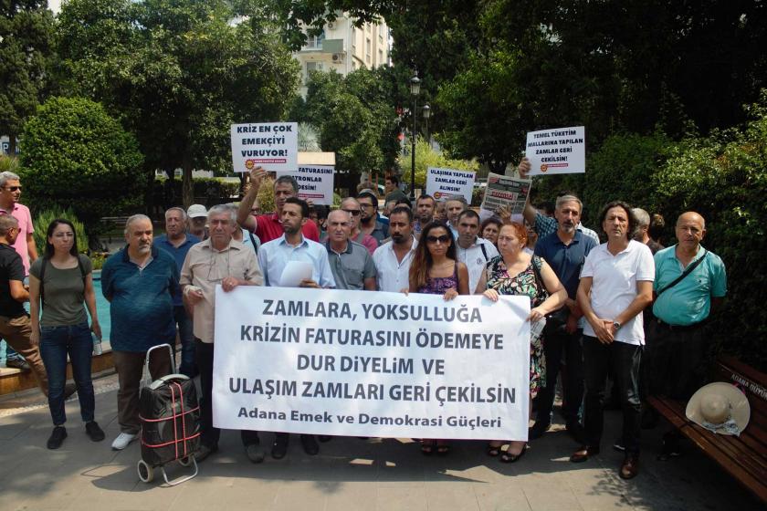 Adana’da emekçiler ulaşım zamlarına tepki gösterdi