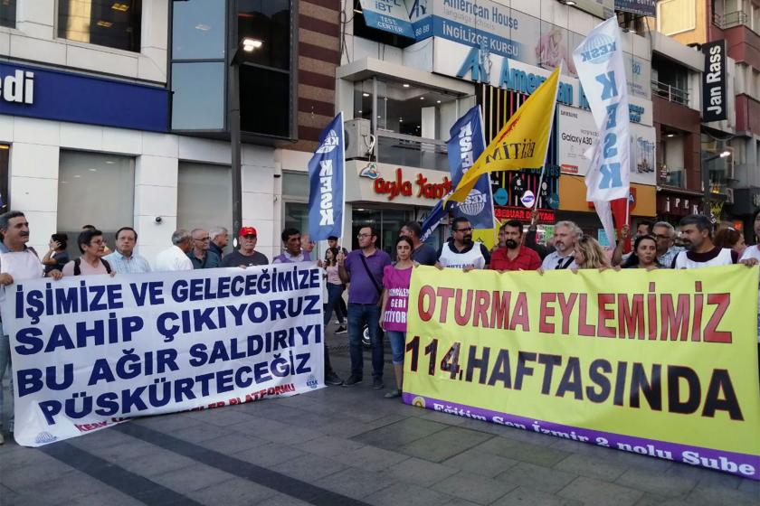 İhraçlara karşı oturma eylemleri 114. haftasında: Diz çökmedik, çökmeyeceğiz