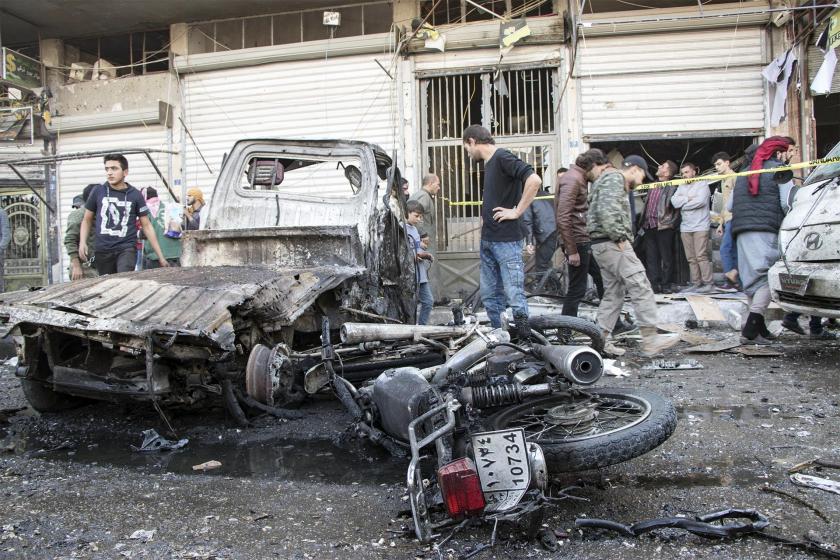 Bab'da yaşanan bombalı saldırı sonrası olay yeri