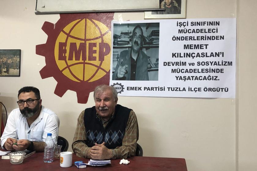 EMEP İstanbul İl Yöneticisi Ali Doğan (solda) ve Evrensel Yazarı İhsan Çaralan (sağda) 