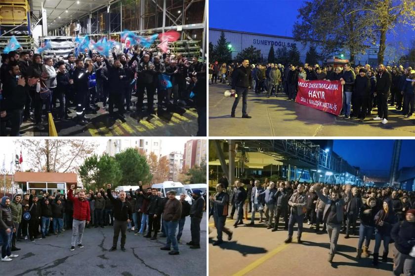 Metal işçileri MESS dayatmasını eş zamanlı eylemlerle protesto etti