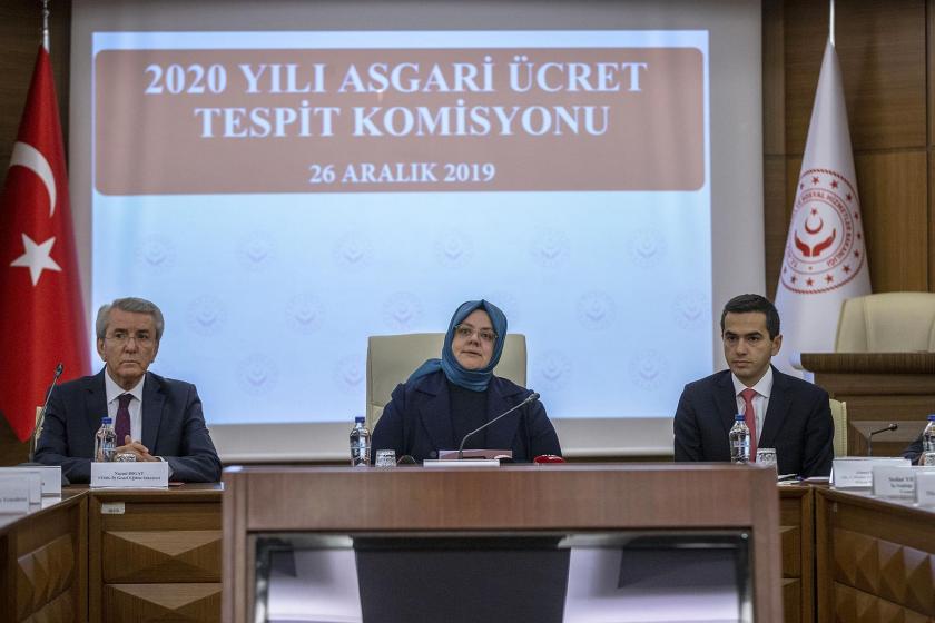 Asgari Ücret Tespit Komisyonunun 2020 yılı asgari ücretini açıklamak için gerçekleştirdiği toplantı