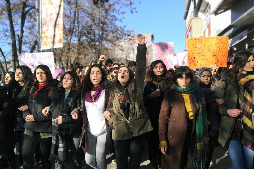 Dersim'de Gülistan Doku için eylem yapan arkadaşları