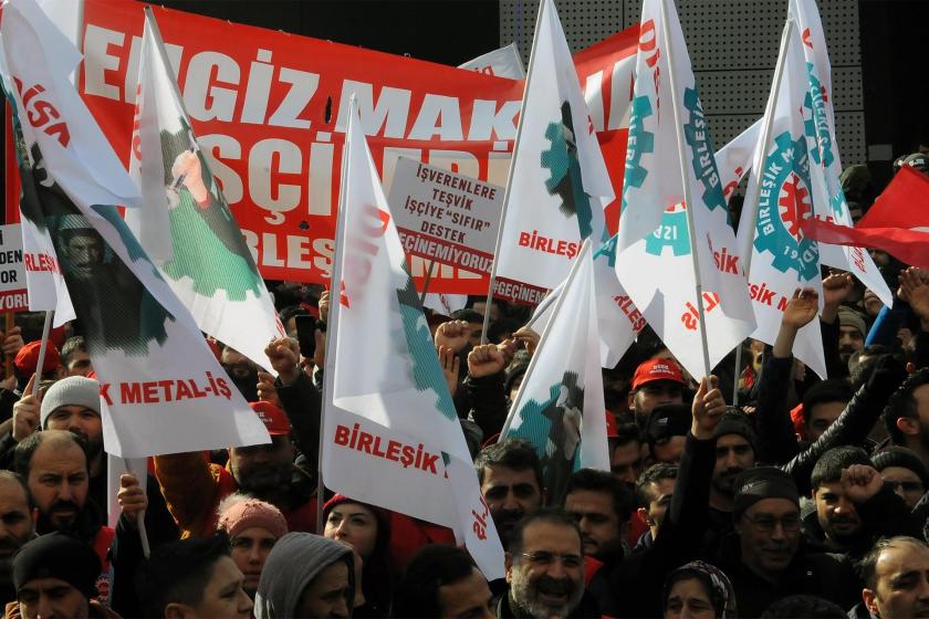 MESS dayatmalarına karşı miting düzenleyen metal işçileri