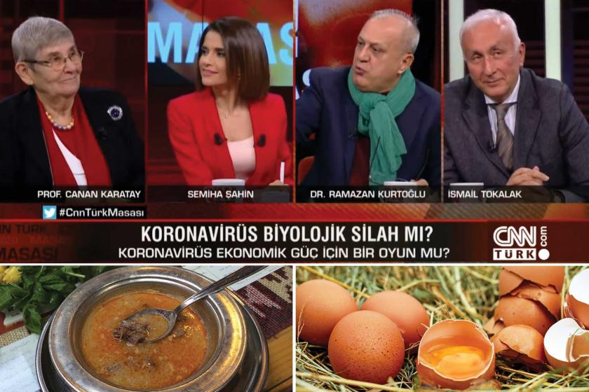 CNN Türk'teki koronavirüs programı, kelle paça çorbası ve yumurta