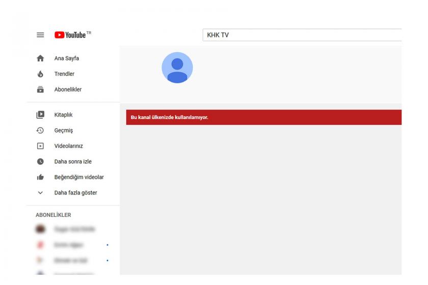 KHK TV'nin YouTube kanalından alınan ekran alıntısı