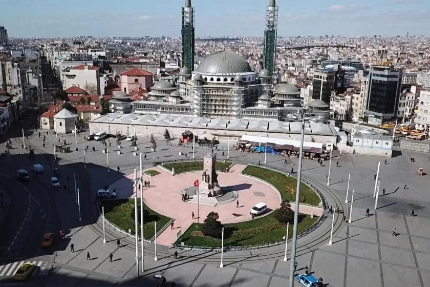 Taksim Meydanı'nın havadan görünümü