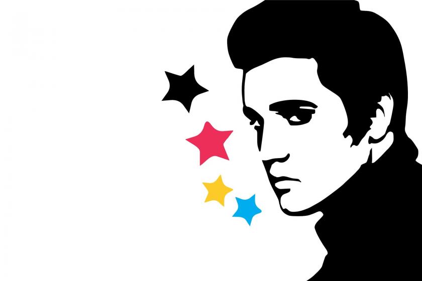 Elvis Presley'in bir illüstrasyonu