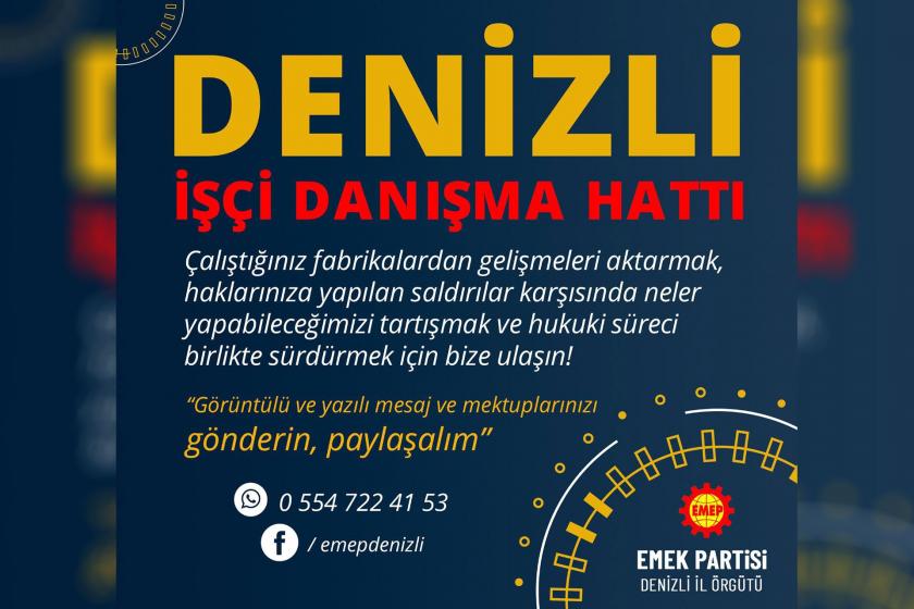 Emek Partisi Denizli il örgütü işçi dayanışma hattı görseli