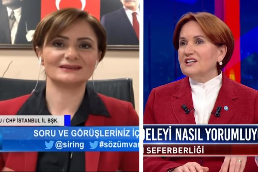 Canan Kaftancıoğlu ve Meral Akşener görselleri