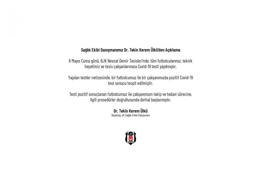 Beşiktaş kulübünün yaptığı açıklama