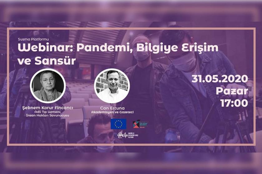 Pandemi, bilgiye Erşim ve Sansür webinar'ı görseli