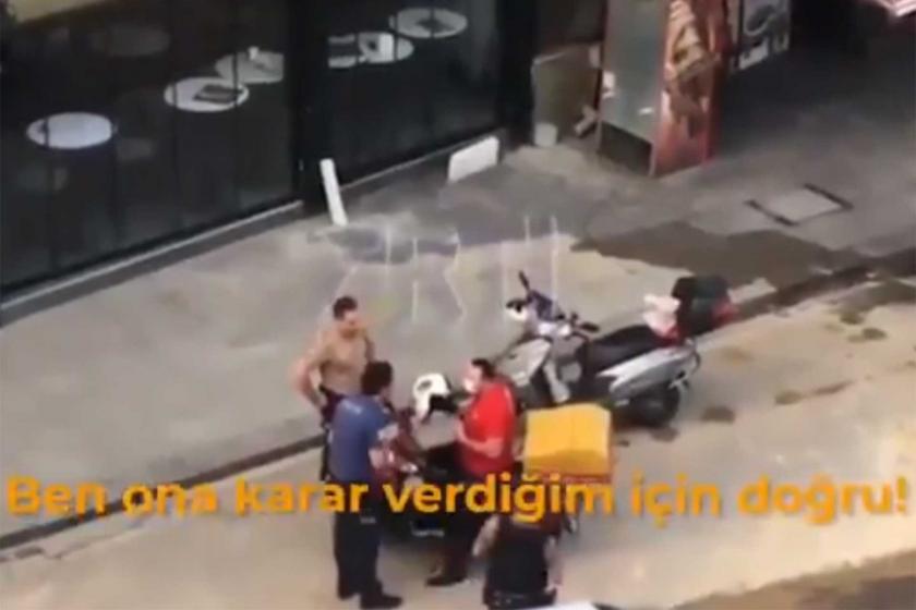 Kadıköy'de kuryeyi darbeden polis, yaptığının doğru olduğunu savunurken.