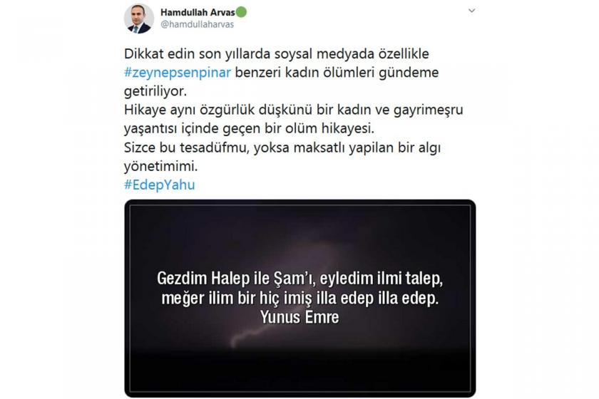 Hamdullah Arvas'ın tepki çeken sosyal medya paylaşımı