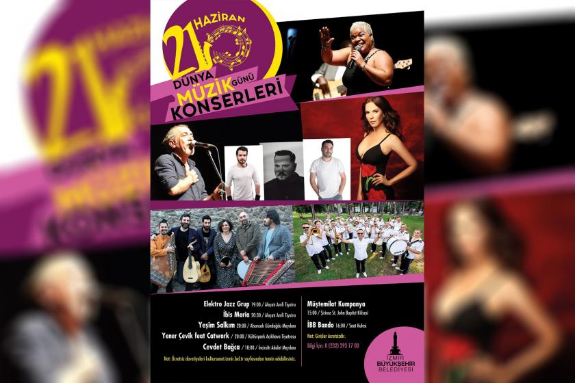 İzmir Büyükşehir Belediyesi 21 haziran konser afişi