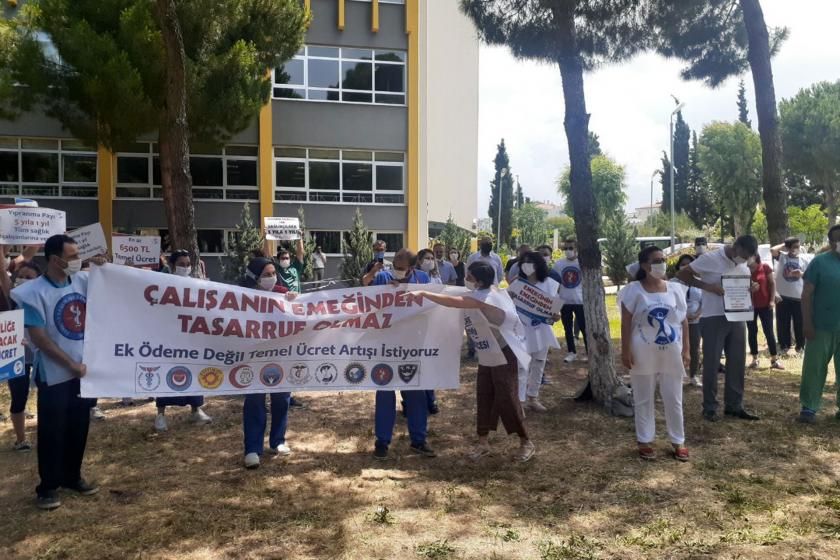 Dokuz Eylül Hastanesi sağlık emekçileri eylemlerini sürdürüyor