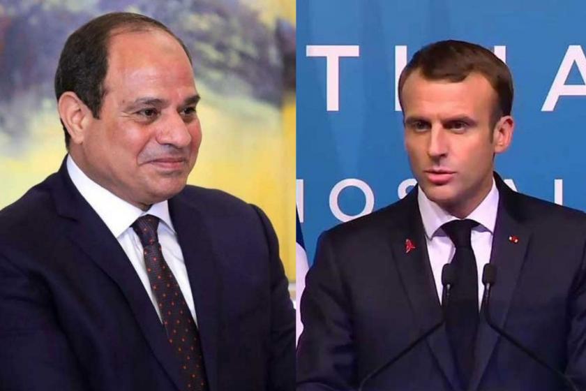 Abdulfettah Sisi (solda), Emmanuel Macron (sağda) | 