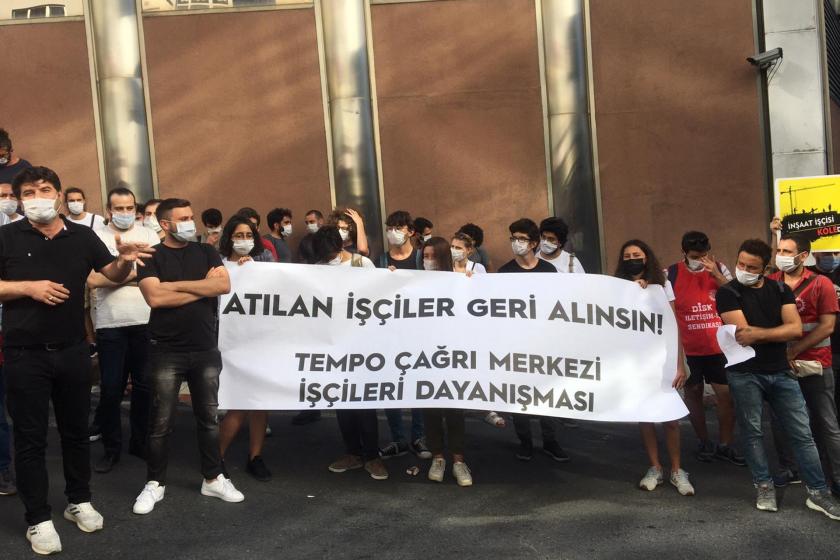 Batman’da bulunan Tempo Çağrı Merkezinde 20’ye yakın işçinin işten atılması, şirketin Şişli’de bulunan merkez binası önünde yapılan açıklamayla protesto edildi.