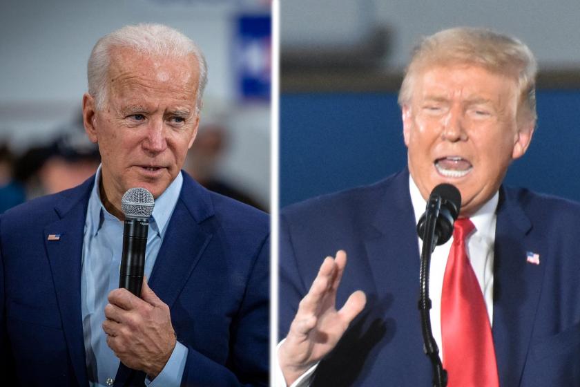 Joe Biden ve Donald Trump'ın fotoğrafları