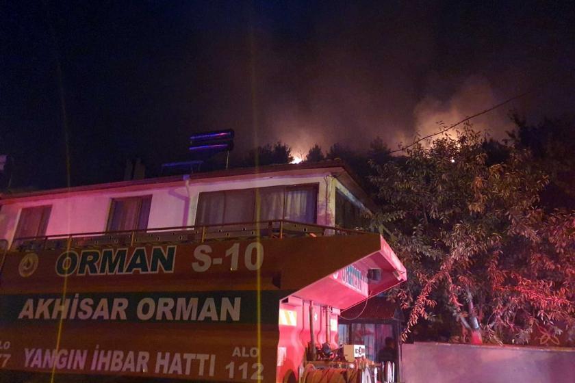 Manisa'da çıkan orman yangını