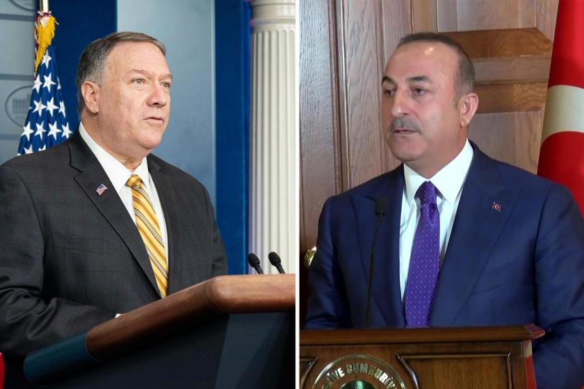 Mike Pompeo (solda) ve Mevlüt Çavuşoğlu