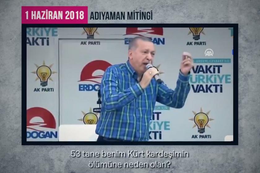 Erdoğan'ın 2018 adıyaman mitingindeki konuşmasından ekran görüntüsü