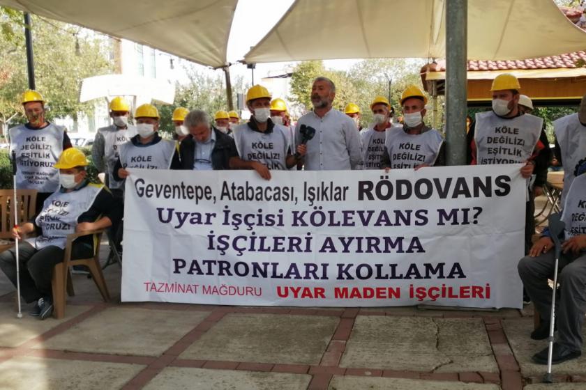 Maden işçileri basın açıklaması yaptı