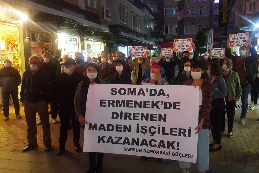 Samsun Demokrasi Güçlerinin maden işçilerine destek açıklaması