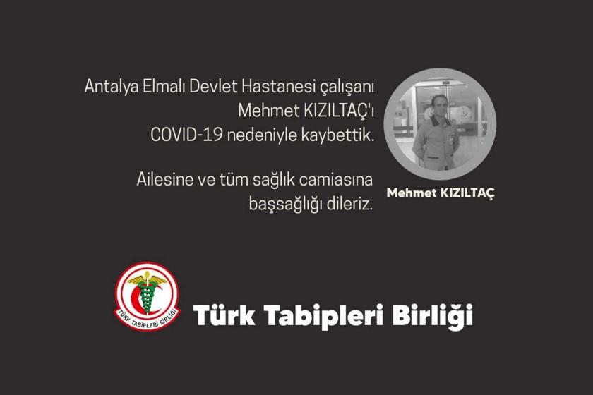 TTB'nin Mehmet Kızıltaç için paylaştığı başsağlığı mesajı