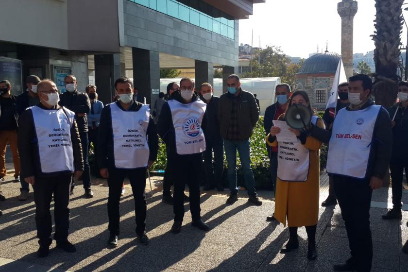 Tüm Bel-Sen İzmir 1 Nolu Şubesinin üye ve yöneticileri