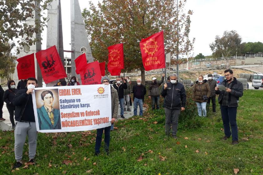 Emek Partisi Buca İlçe örgütü Buca Üç Fidan Parkı önünde basın açıklaması gerçekleştirdi.