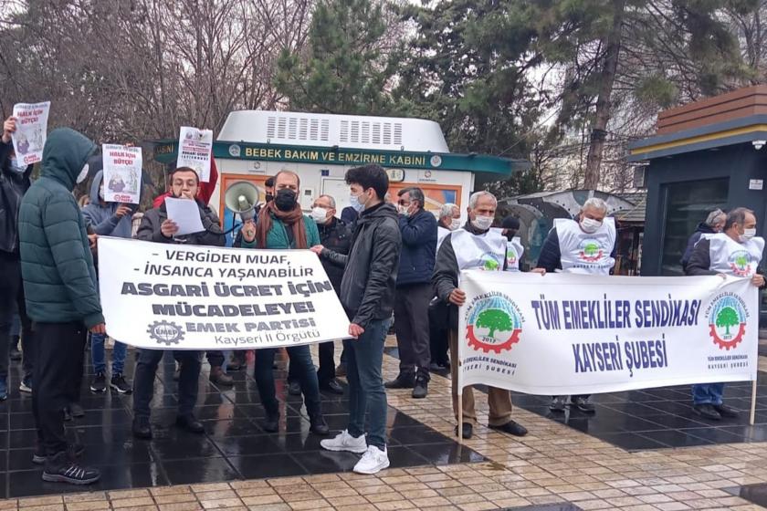 Emek Partisi (EMEP) Kayseri İl Örgütü, insanca yaşancak asgari ücret için mücadele çağrısı yaptı.