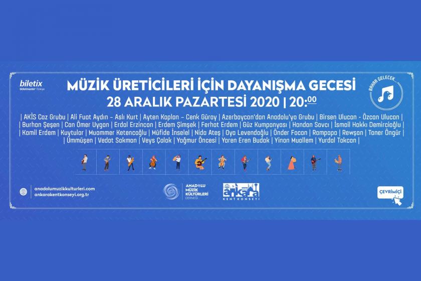 Anadolu Müzik Kültürleri Derneğinin dayanışma konserinin afişi