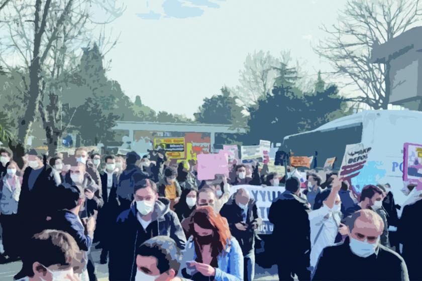 Boğaziçi Üniversitesi eylemlerinden bir kare