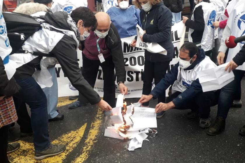 Sağlık emekçileri hakkaniyetli “tek ödeme” istiyor