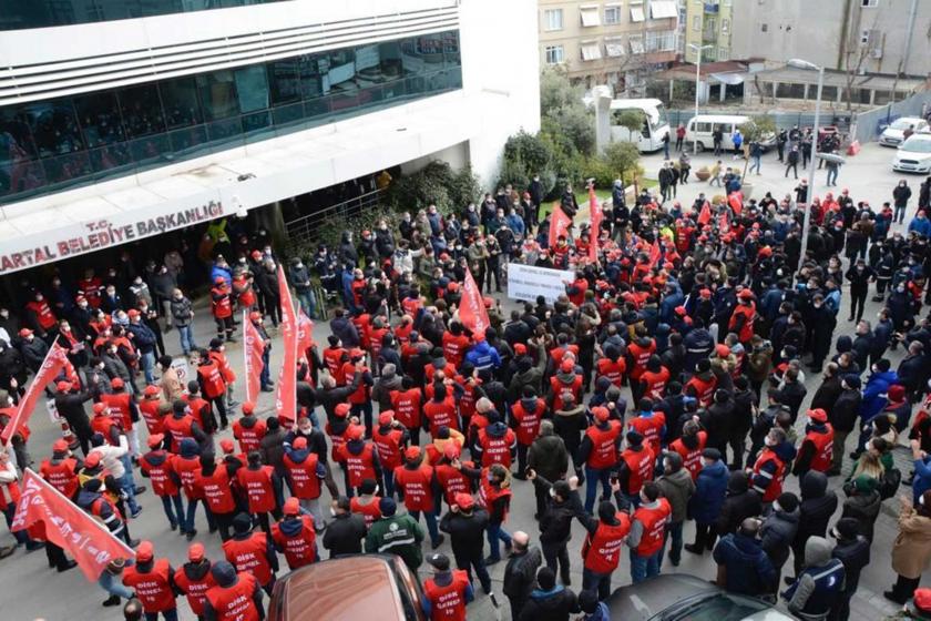 Kartal Belediyesi işçilerinin eylemi