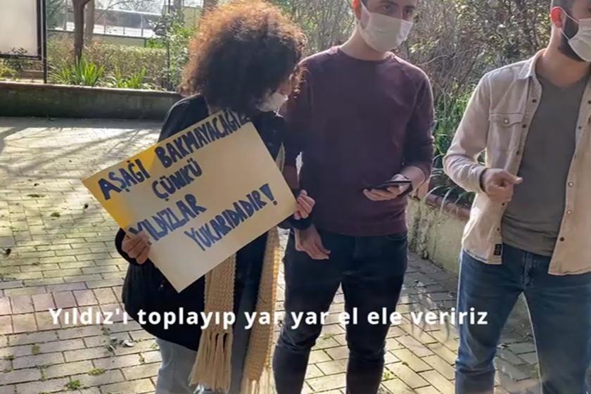 Yıldız Teknik Üniversitesi (YTÜ) öğrencileri Boğaziçi Üniversitesi öğrencilerine seslendirdikleri şarkıyla destek verdi.