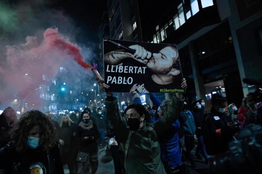 Pablo Hasel'in cezaevine konulmasına ilişkin kalabalık protestolar