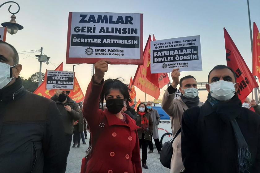 Emek Partisi (EMEP) yurdun pek çok noktasında zamlara ve hayat pahalılığına karşı eylemler düzenledi.