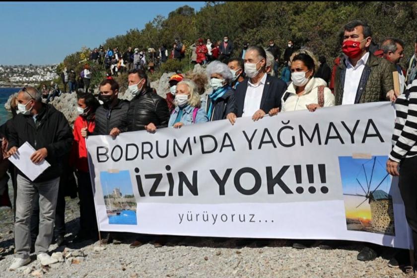 Bodrum Demokrasi Güçleri Adaboğazı kıyısının ranta açılmasına karşı basın açıklaması düzenledi. 