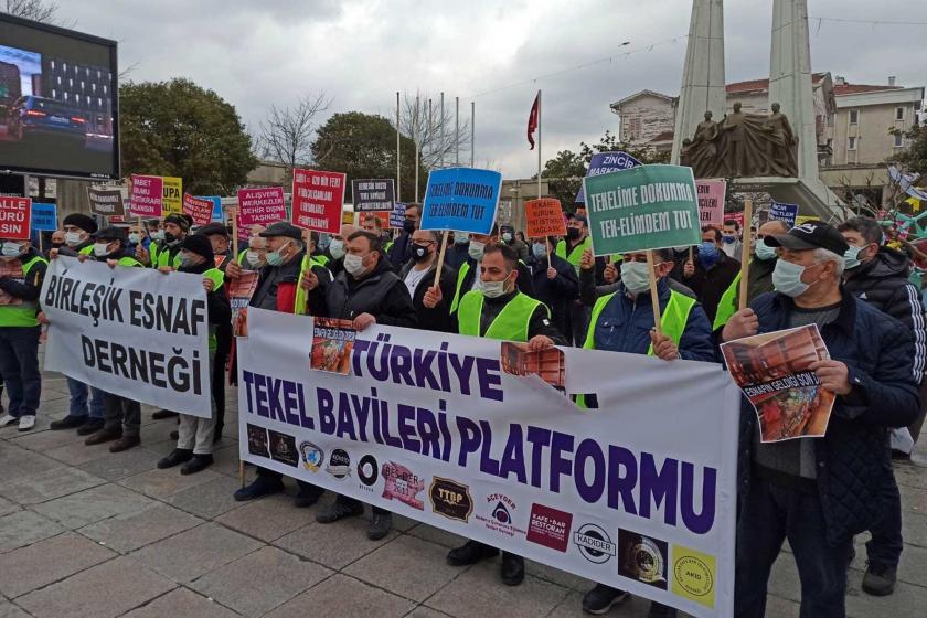 Esnaf, Bakırköy'de eylem yaptı